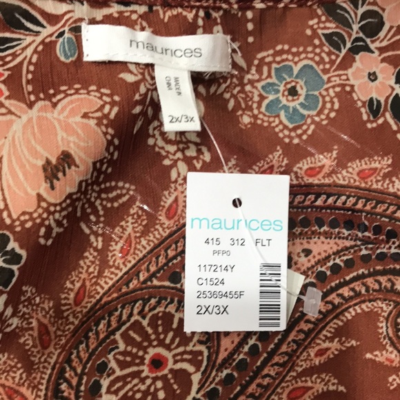 NWT 2X/3X Lightweight Paisley Open Front Kimono - Picture 13 of 13